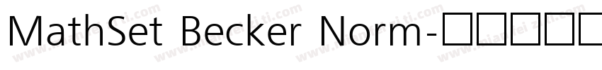 MathSet Becker Norm字体转换